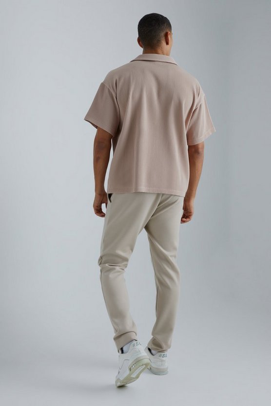 Kurzärmliges kastiges Oversize Hemd