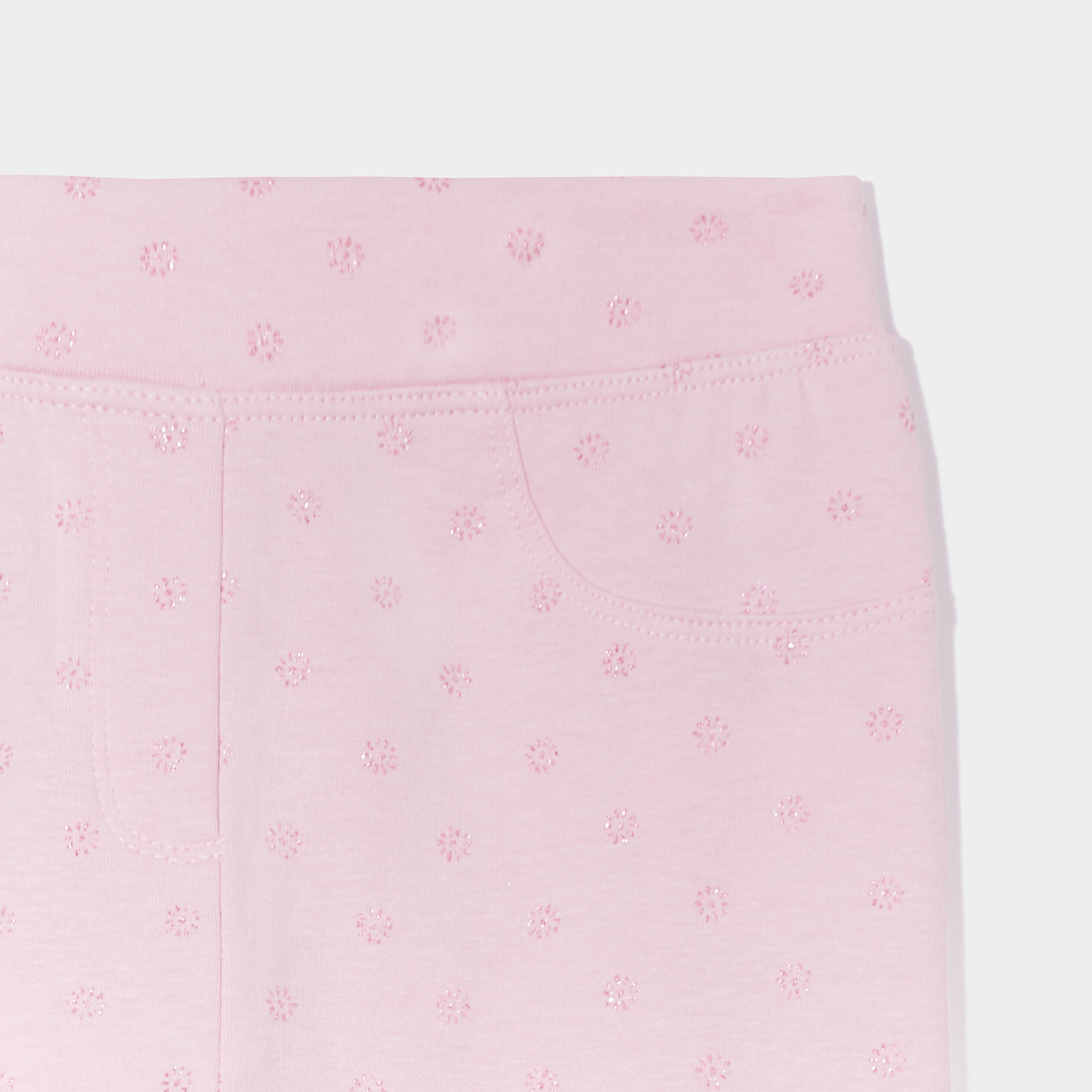 Pantalon flare taille élastiquée rose poudrée fille | La Halle
