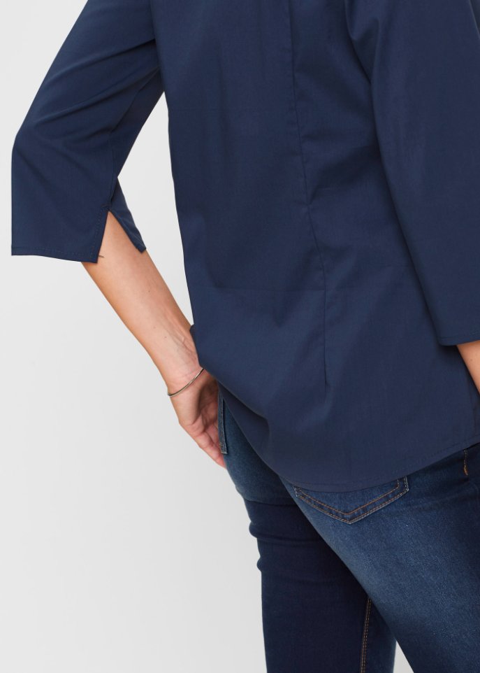 Bluse mit Stehkragen