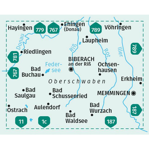 KV WK 782 OBERSCHWABEN NORD 1:50 000 - Wanderkarte