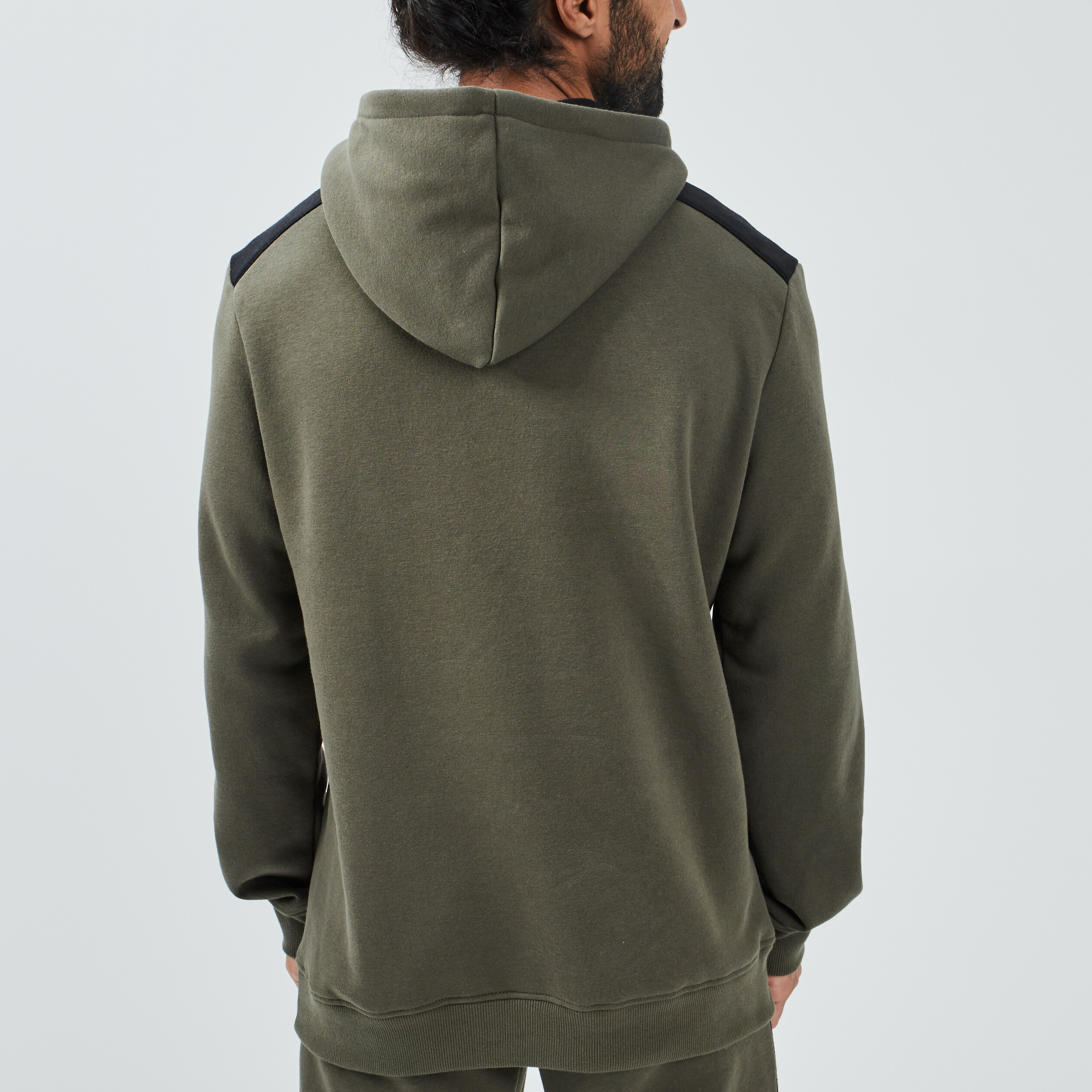 Sweat à capuche hoodie Liberto vert kaki homme | La Halle