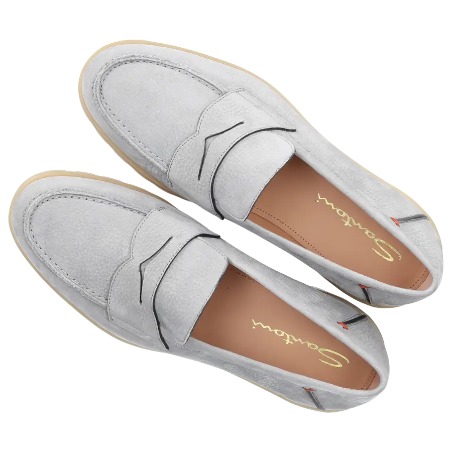 Santoni - Loafer 70644 Nubukleder - grau
