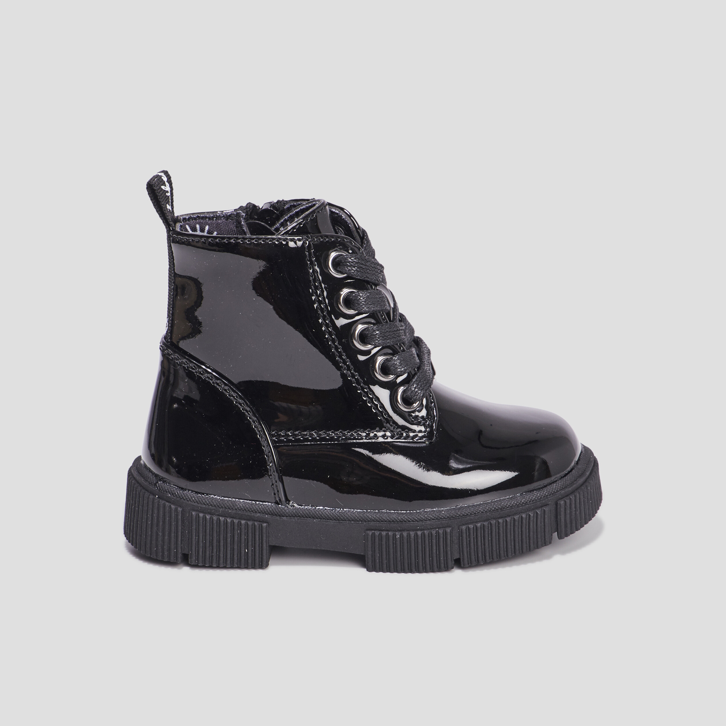 Bottines vernies à lacets Liberto noir bébé fille | La Halle