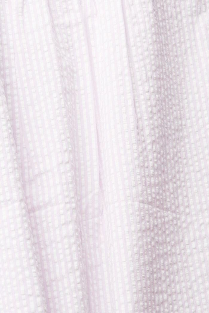Kurzärmelige Bluse mit Längsstreifen