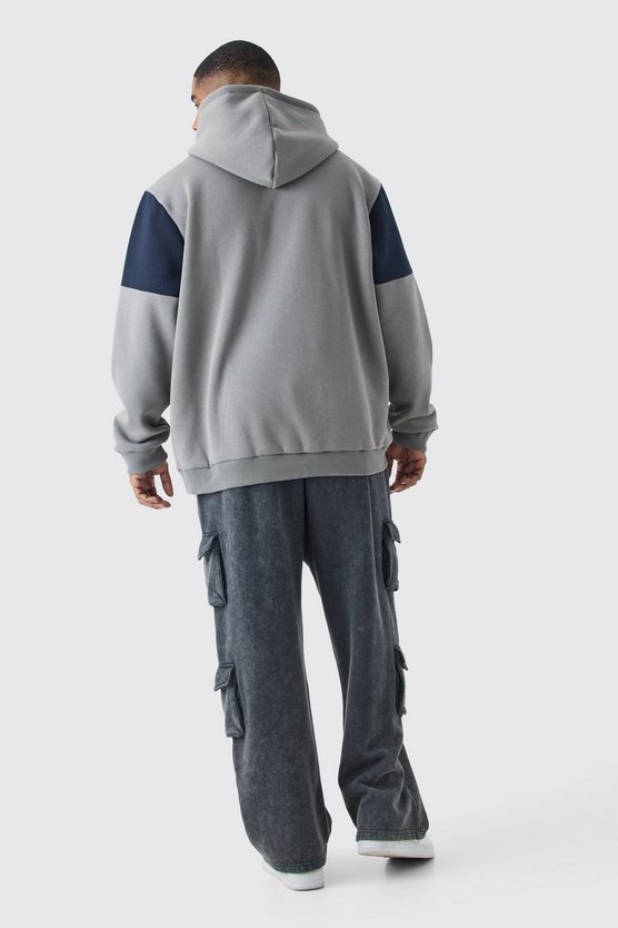 Plus Colorblock Man Roman Hoodie