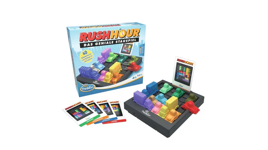 Thinkfun - Rush Hour - Das geniale Stauspiel und bekannte Logikspiel von Thinkfun für Jungen und Mädchen ab 8 Jahren