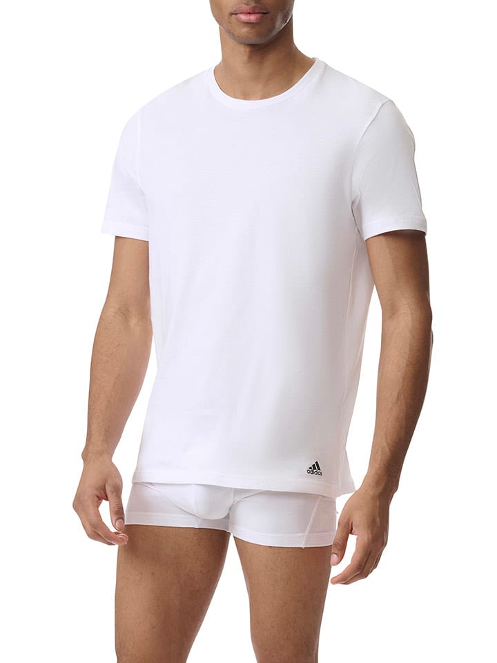 adidas 3er-Set: Shirts in Weiß/ Grau/ Schwarz günstig kaufen