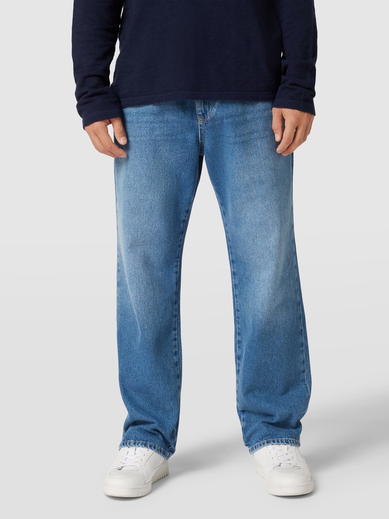 Baggy Fit Jeans mit Brand-Detail in blau