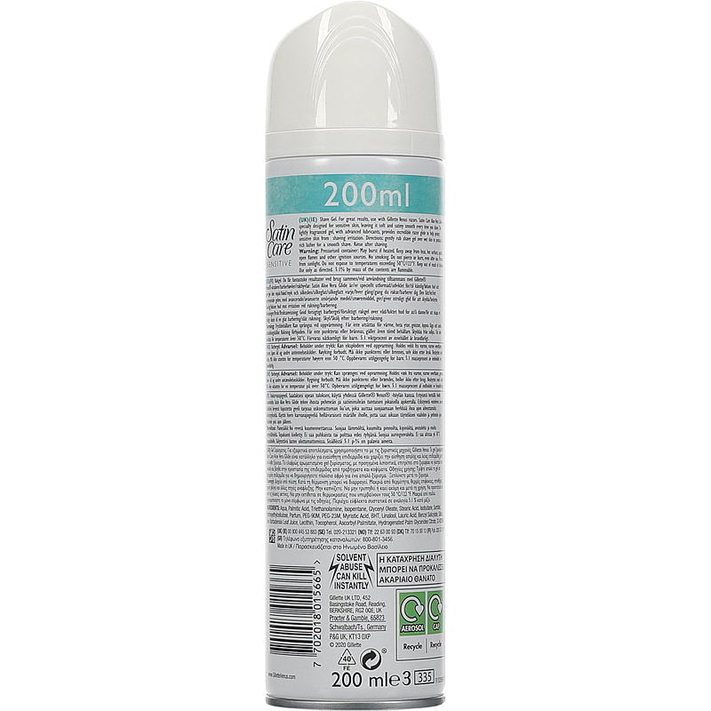 Gillette Gillette Satin Care 200 ml, sensitive skin