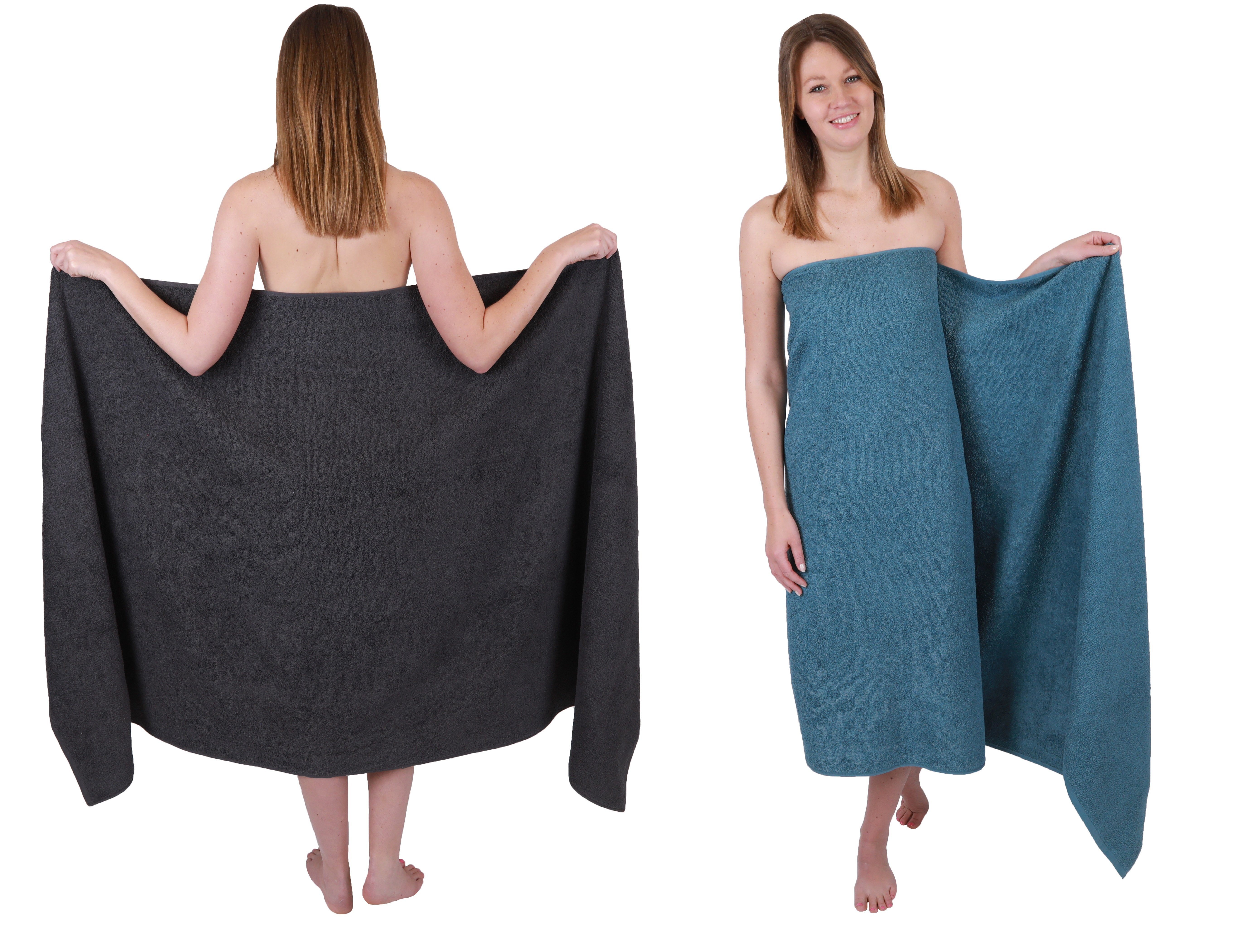 Betz Badetuch 2 Stück groß XXL Berlin Größe 100 x 200 cm, 100% Baumwolle