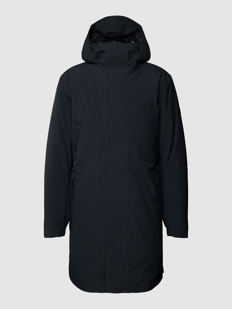 Parka mit verdecktem Reißverschluss Modell 'KOOV' in schwarz