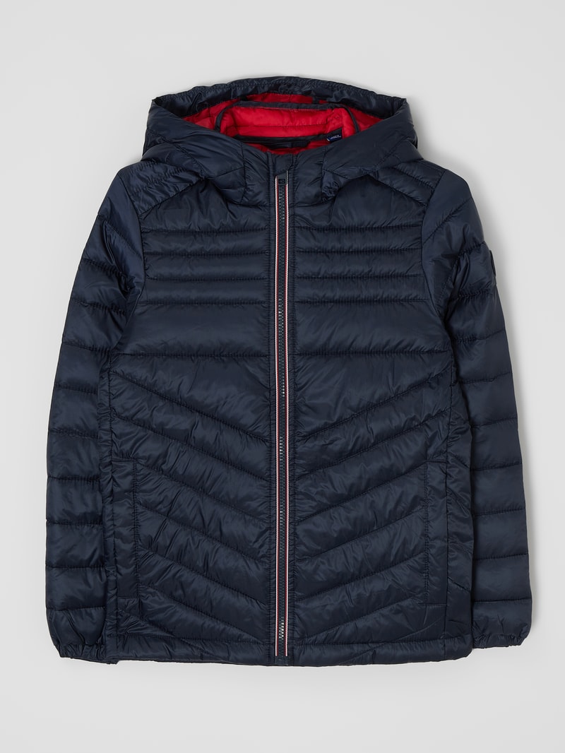 Steppjacke mit Kapuze Modell 'Ehero' in marineblau