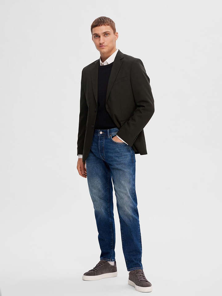 SELECTED HOMME Jeans - Tapered Fit - in Dunkelblau günstig kaufen
