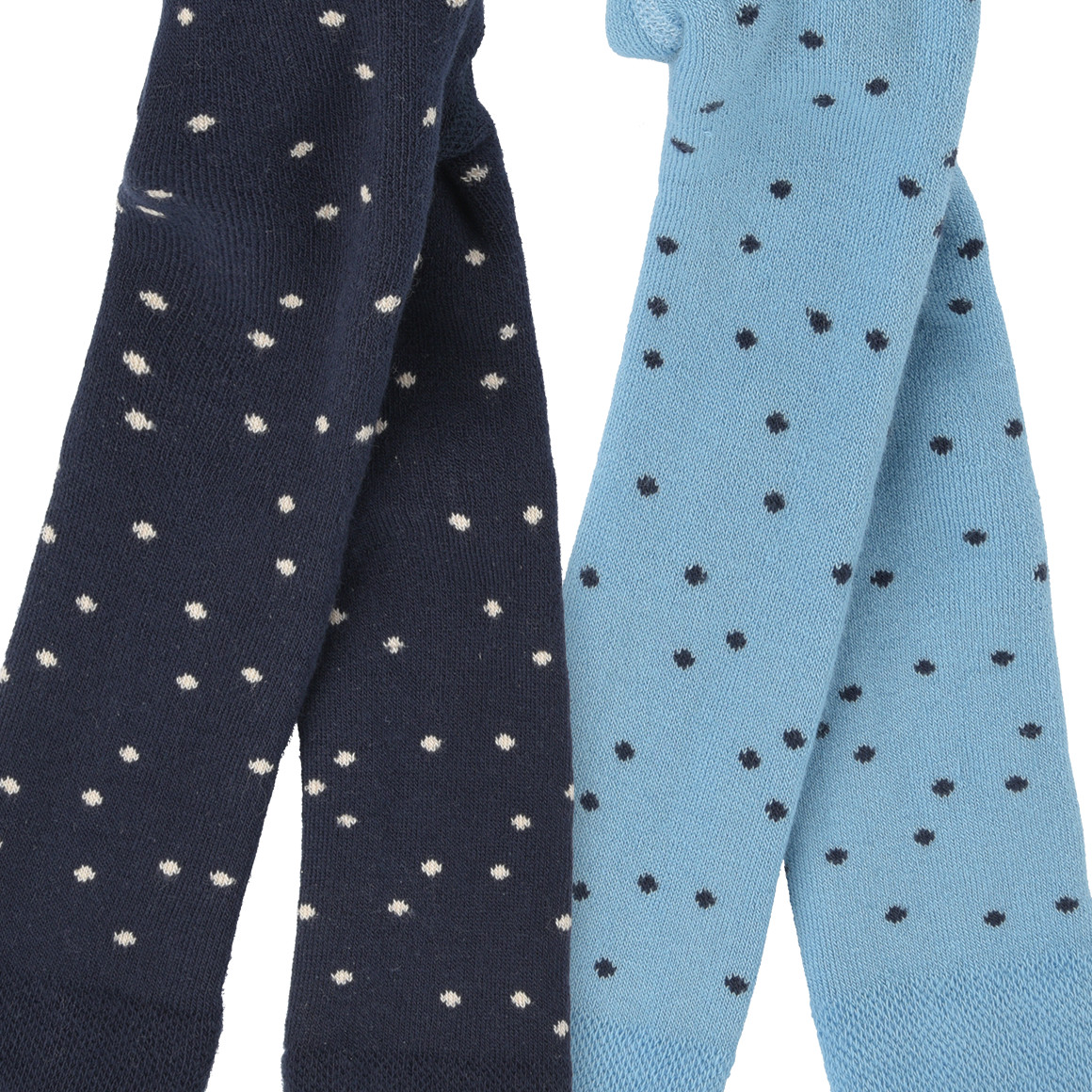 2 Baby Frottee-Leggings mit Punkten