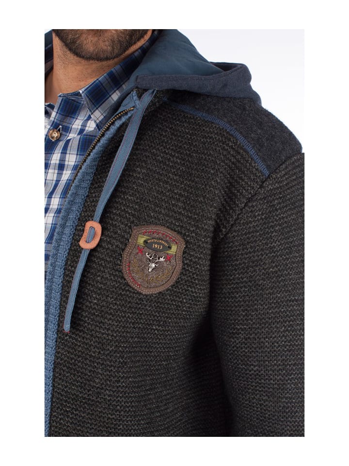 Spieth & Wensky Strickjacke DAKAR in dunkelgrau günstig kaufen S