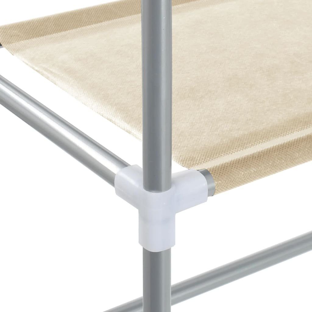 vidaXL Handtuchhalter Waschmaschinenregal 2 Ablagen Creme 71x29,5x170,5 cm Eisen