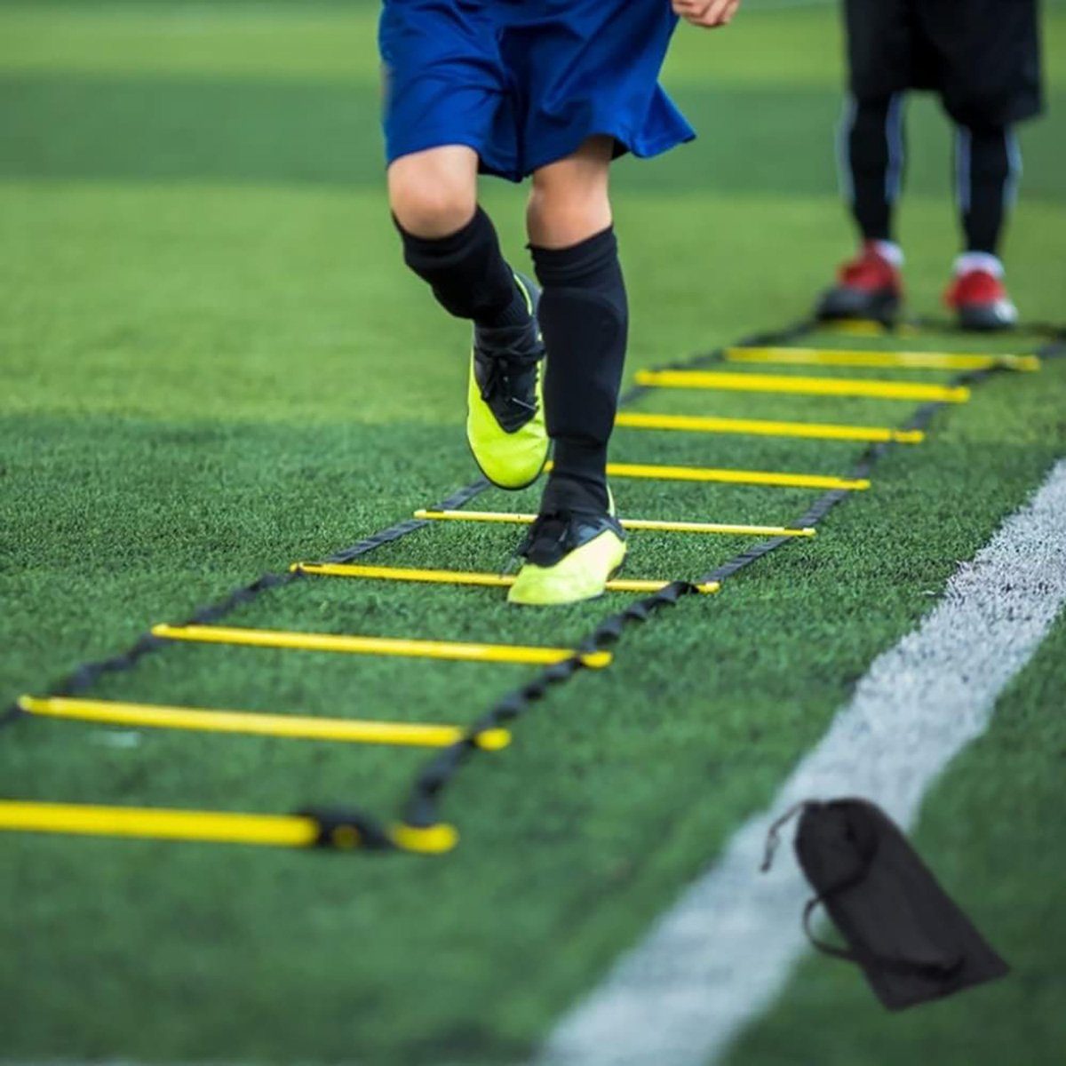 flowgoer Koordinationsleiter Leiter-Geschwindigkeits-Trainingsset, Trainingswiderstand, Kegelstapel, Fußball-Trainingsset mit Leiter, Widerstand und Kegelstapel