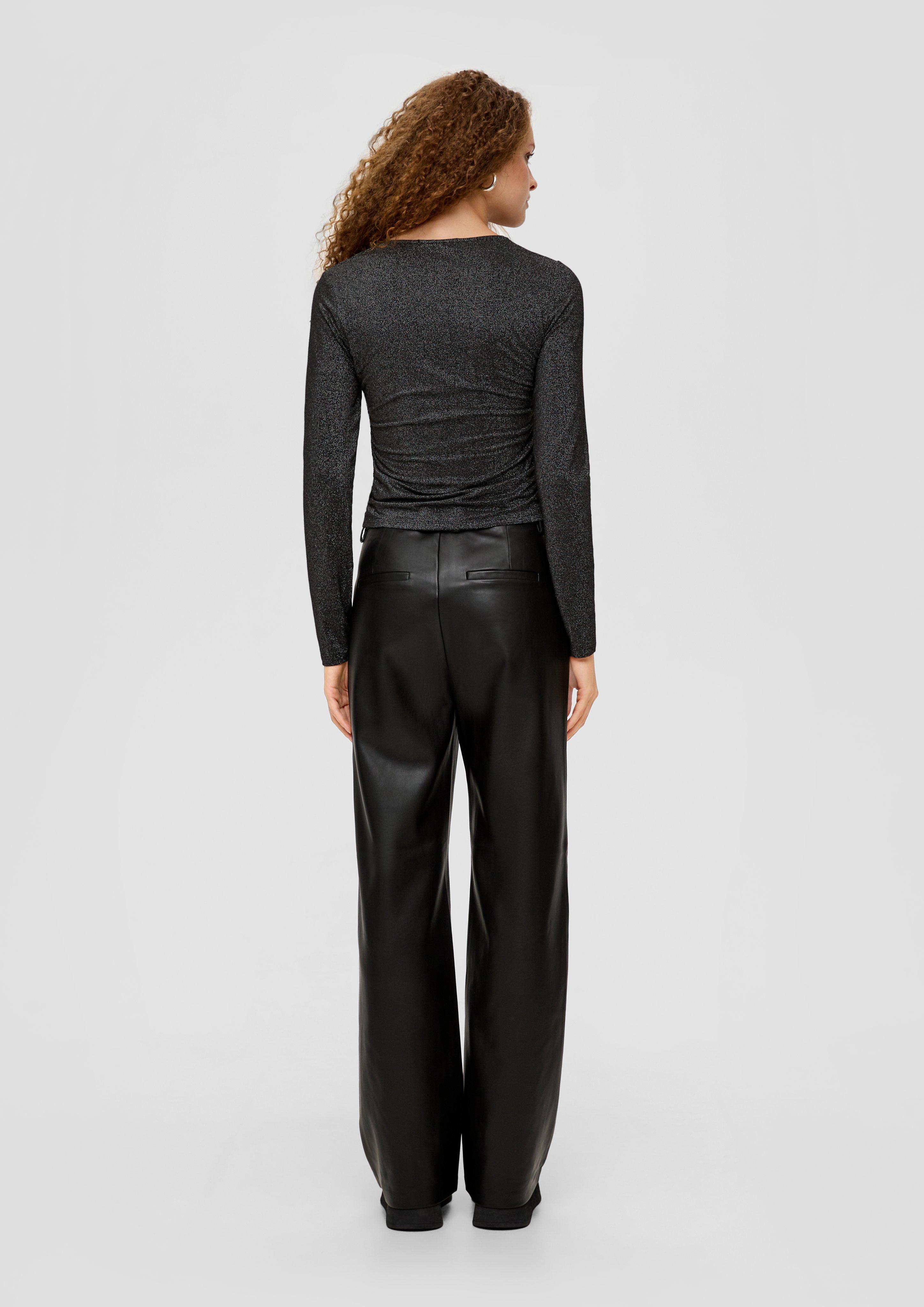 Glitzer-Shirt mit Raffungen  2138330-9999
