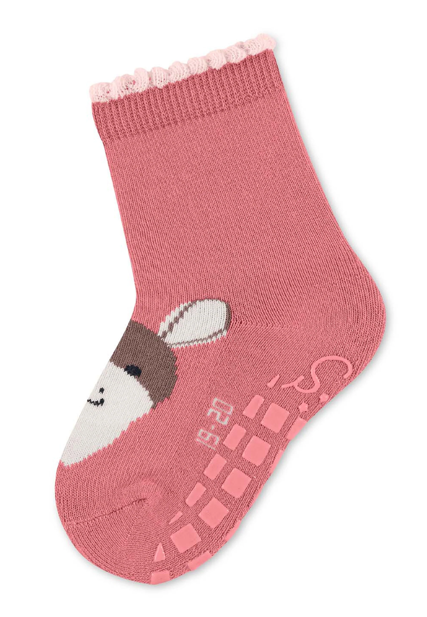 GOTS ABS-Socken 2er-Pack Esel Emmi Girl rosa