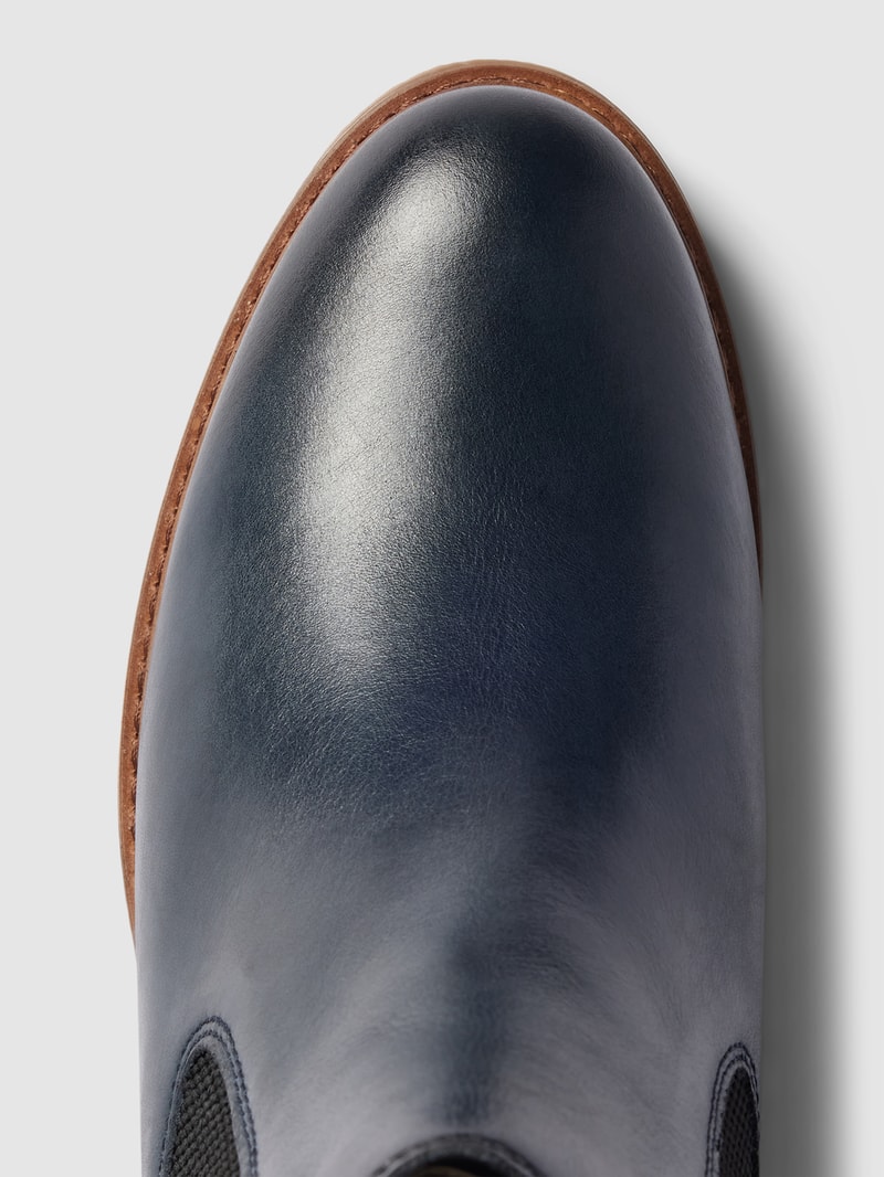Chelsea Boots mit Kontraststreifen in marineblau
