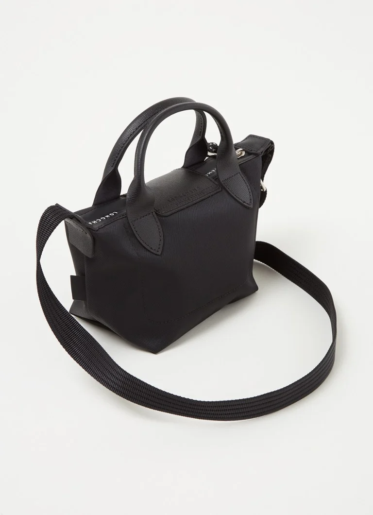 Geantă verde Longchamp Le Pliage, mărimea M, cu detalii din piele.