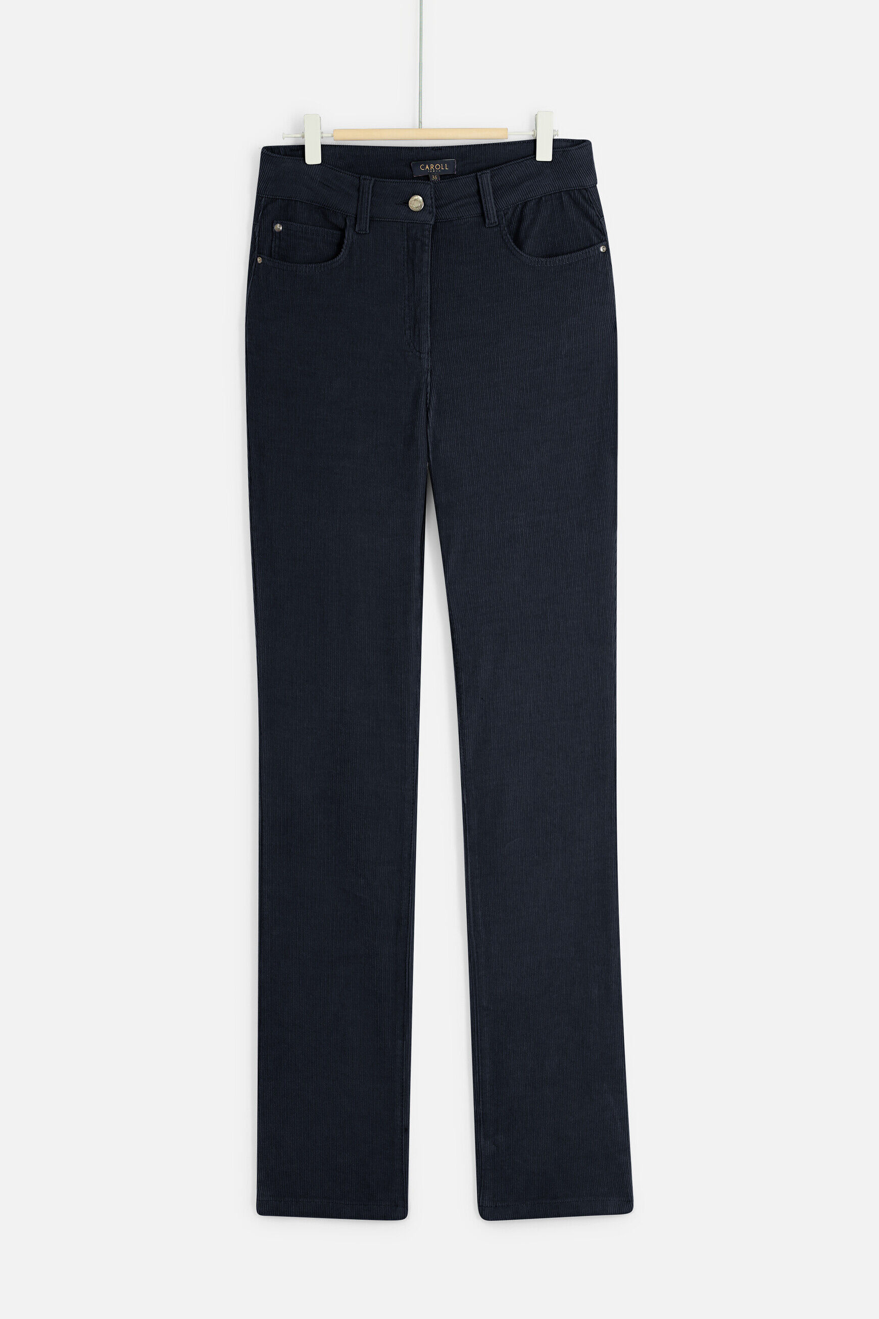 pantalon chicago velours bleu marine femme
