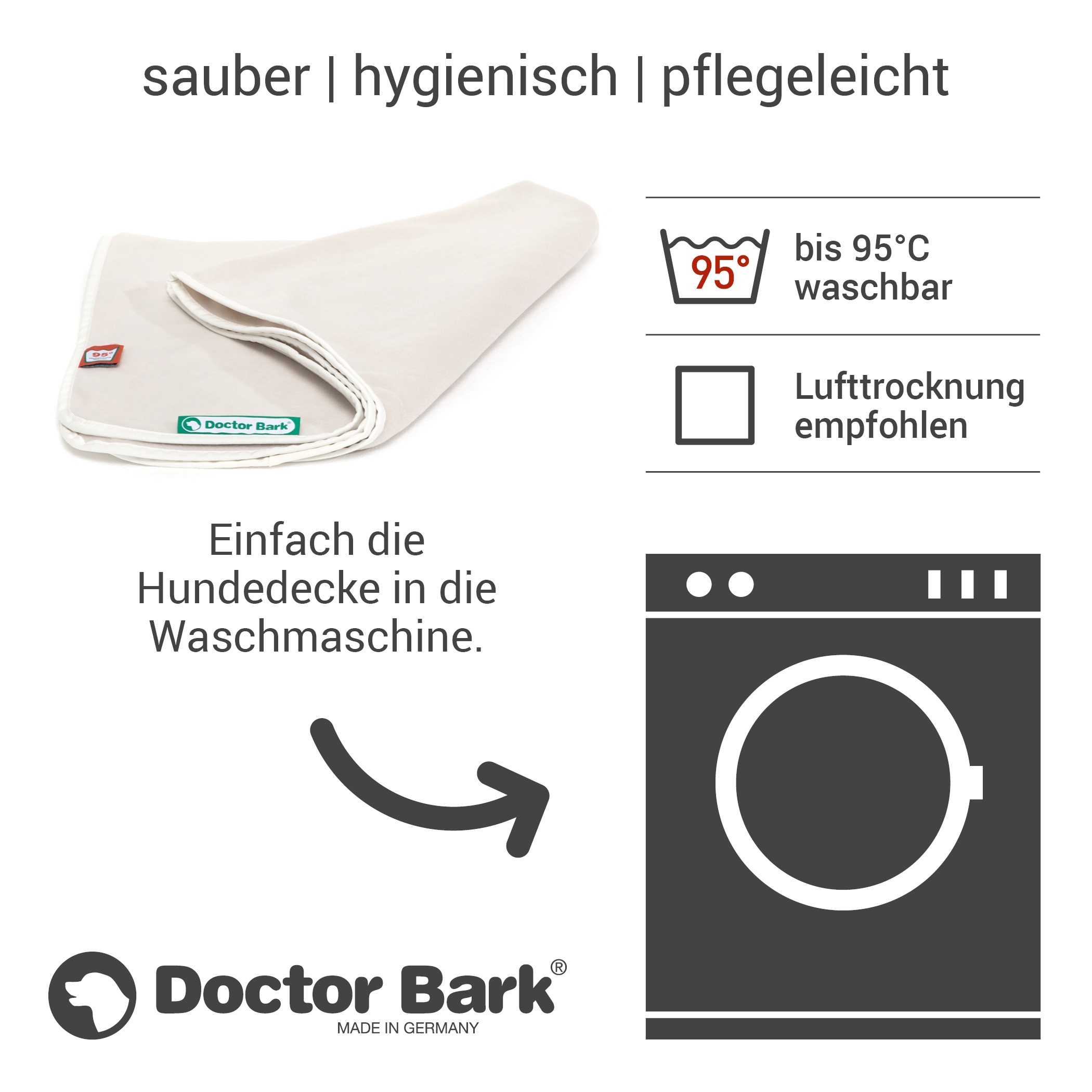 Doctor Bark Hundedecken Doctor Bark Kuscheldecke Fleece creme/ beige XL