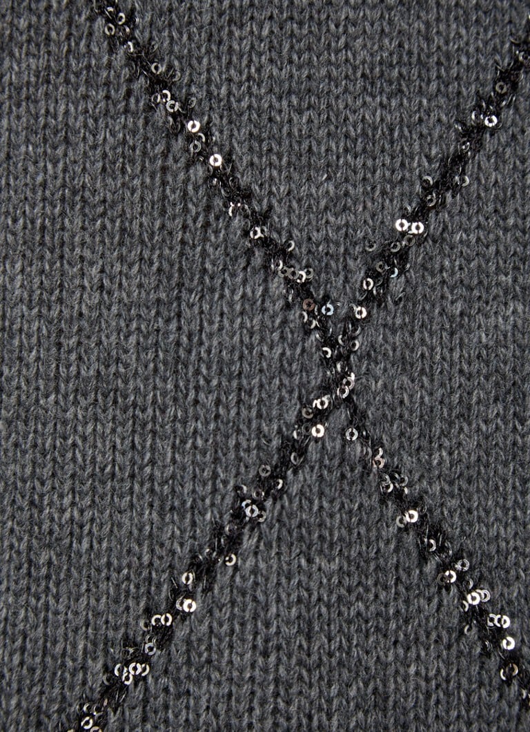 Gilet senza maniche Maje in pregiata maglia di misto lana con paillettes