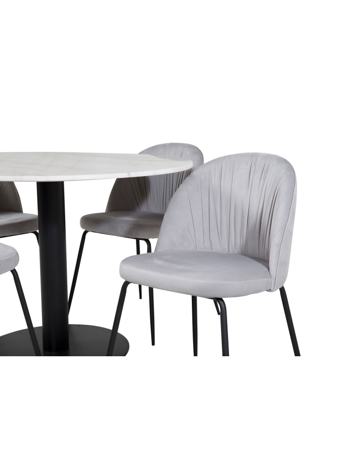 ebuy24 Essgruppe Estelle 80 (5-teilig) Grau 106 x 106 cm günstig kaufen onesize