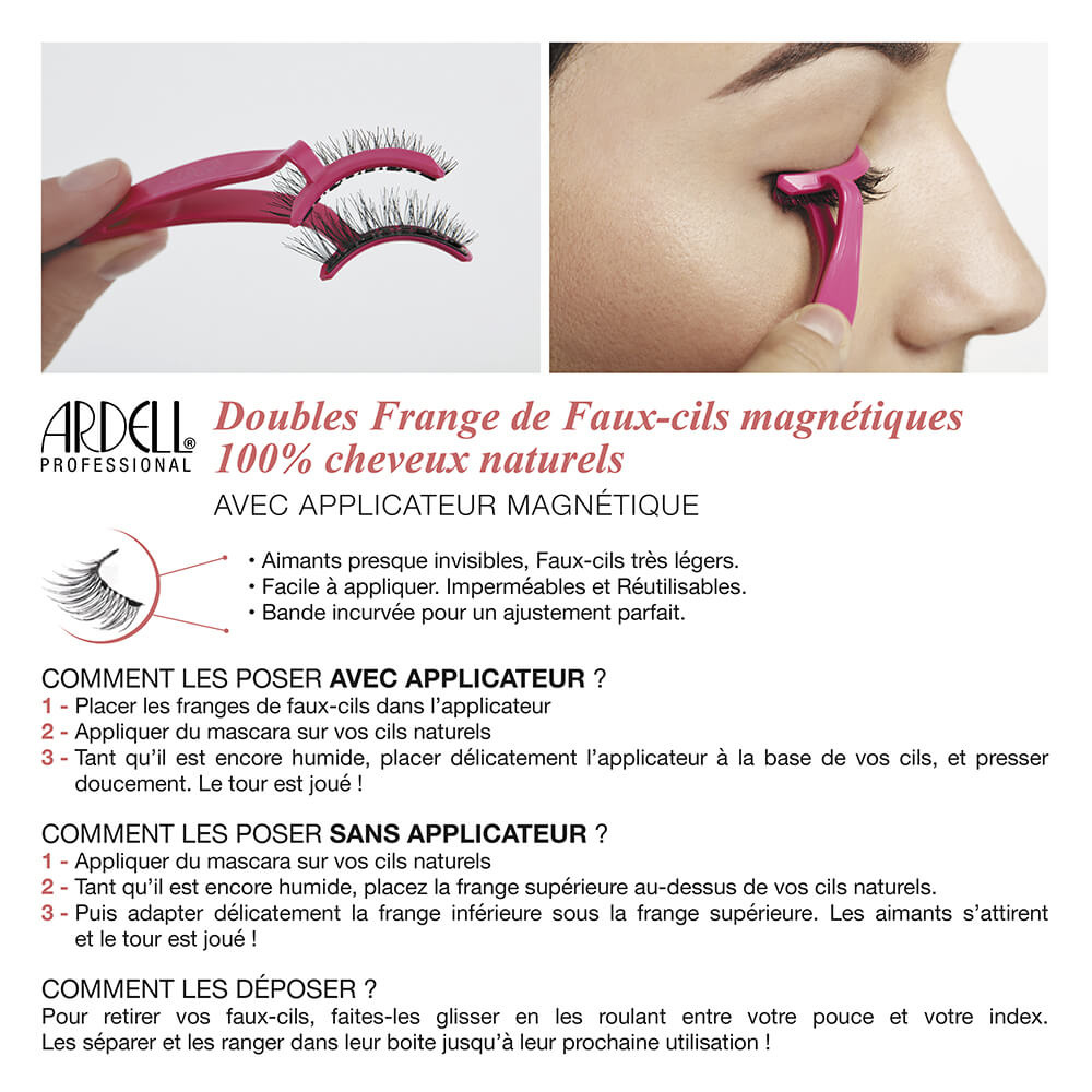 Ardell Faux-cils magnétiques double franges Pre-Cut no.110 Faux-Cils Magnétiques avec aimants invisibles