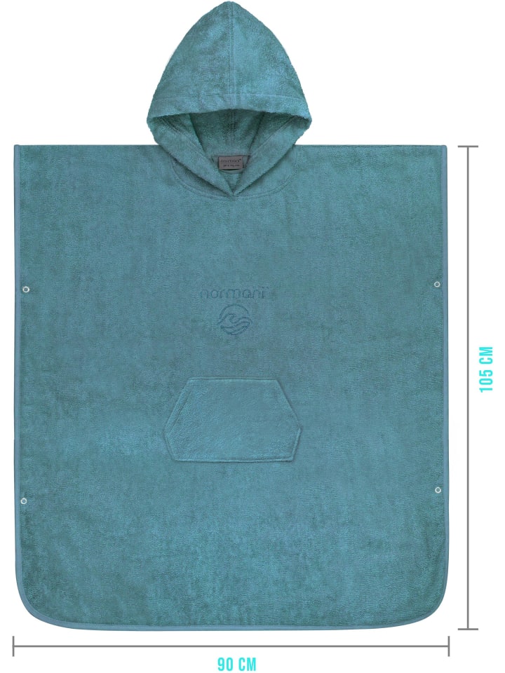 normani Badeponcho aus Bio-Baumwolle Sitra in Petrol günstig kaufen onesize