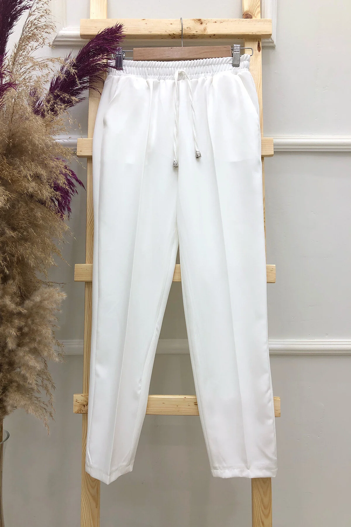 MODAQU  Skinny-Hose mit Taschen - Weiß