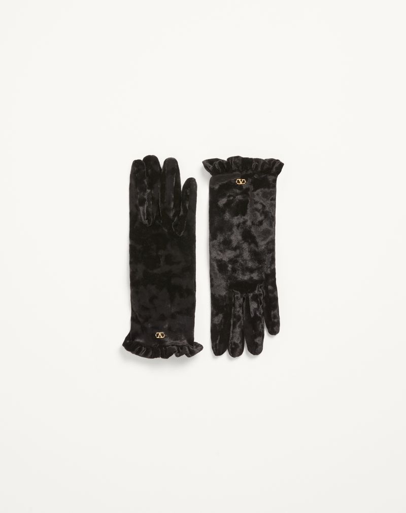 Luvas de chenille exclusivas VLogo