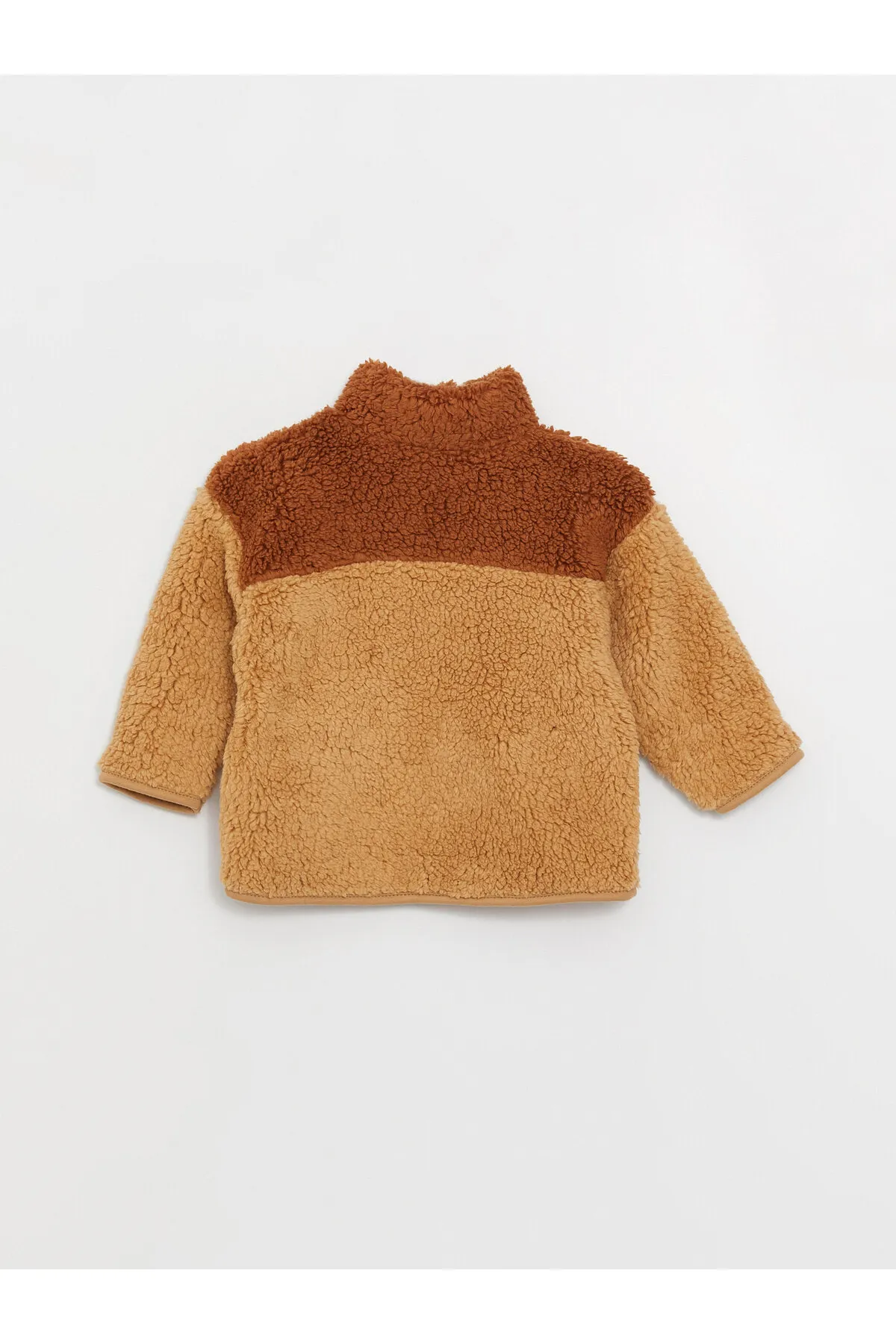 LC Waikiki  Langärmliger Plüschmantel für Babys mit hohem Kragen