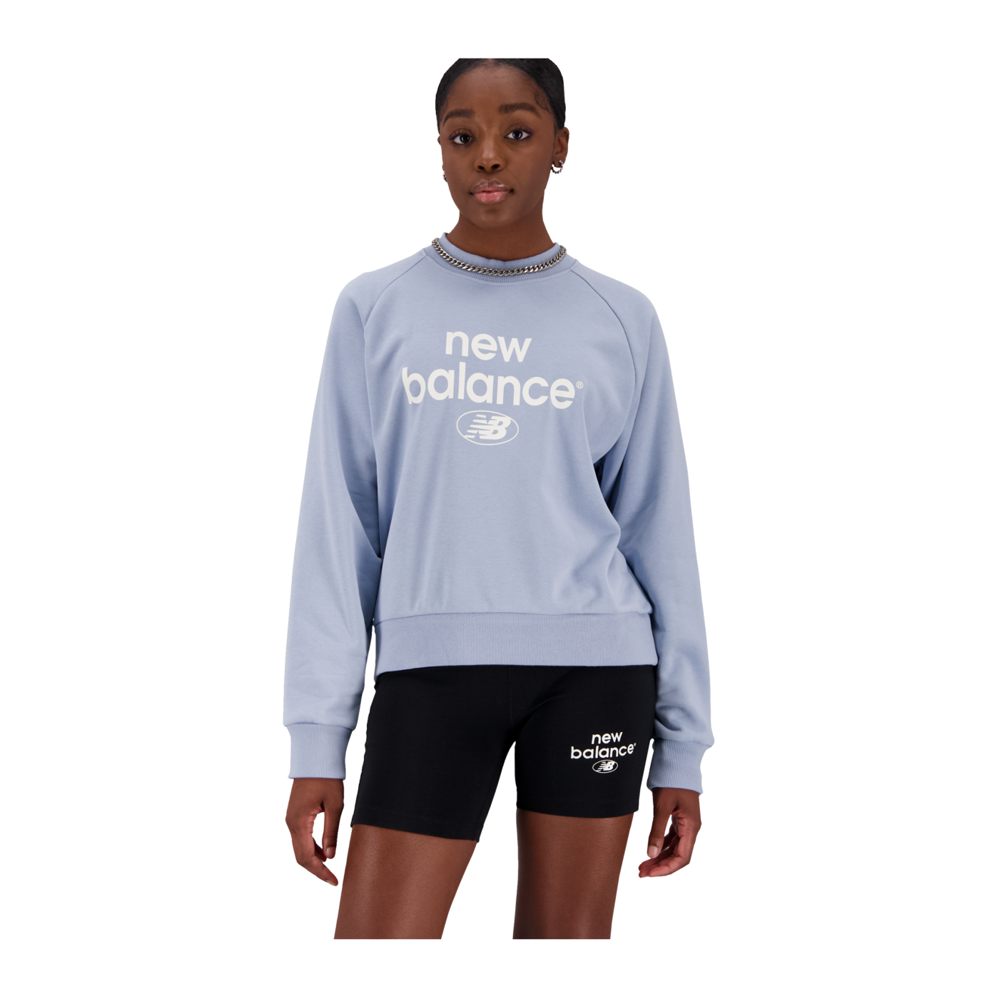 New Balance Essentials Sweatshirt Damen Grau FLAY