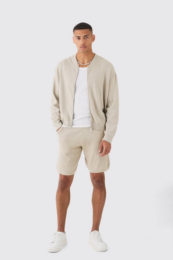 Kurzer Bomber-Trainingsanzug