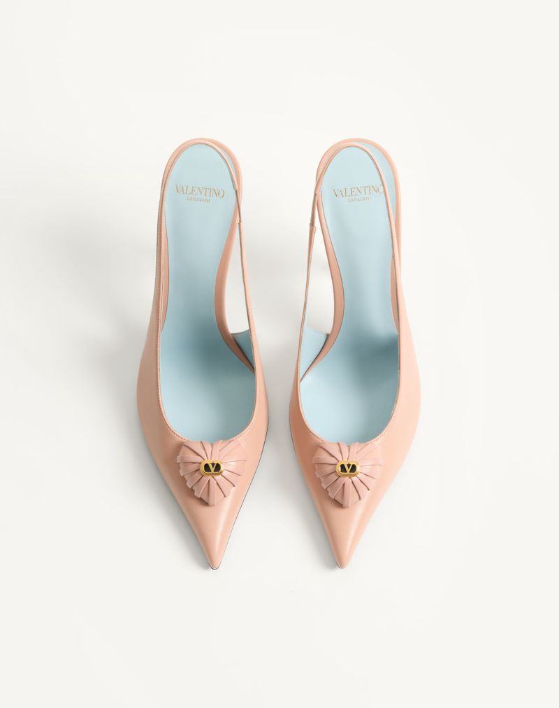 Coeur Royal Slingback Decote em Cabra 100mm