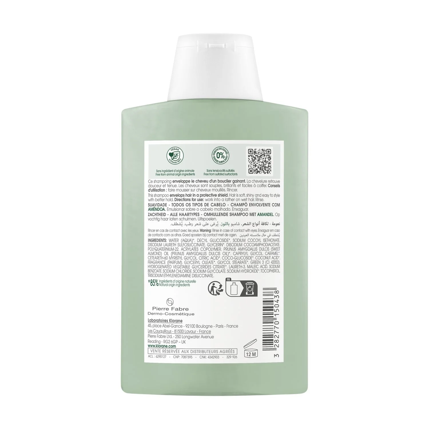 Champú fortalecedor de leche de almendras - Champú fortalecedor