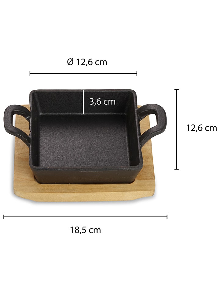 Echtwerk 2tlg. Set: Servierpfanne in Schwarz/ Hellbraun günstig kaufen onesize