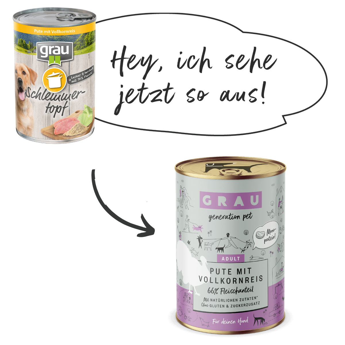GRAU Hund Adult Pute mit Vollkornreis günstig kaufen bei ZooRoyal