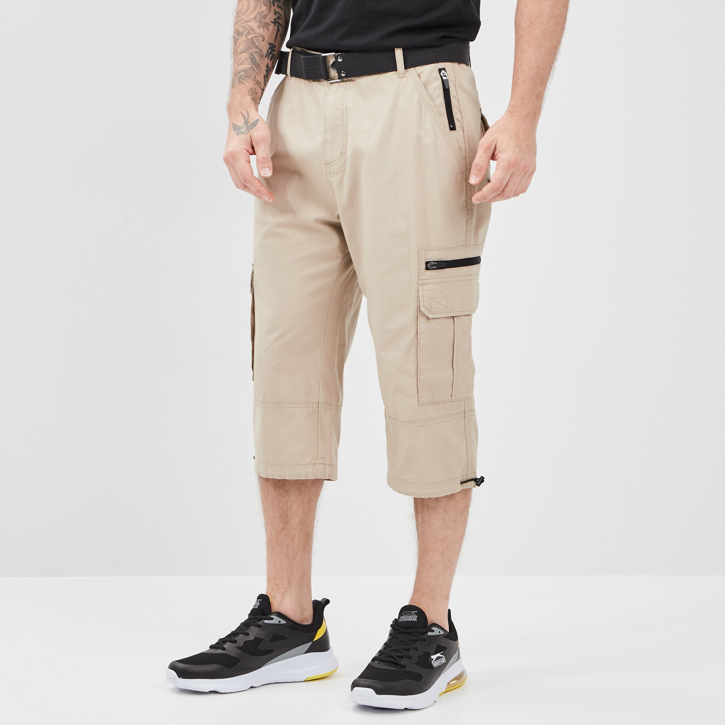 Pantacourt ceinturé sable homme | La Halle