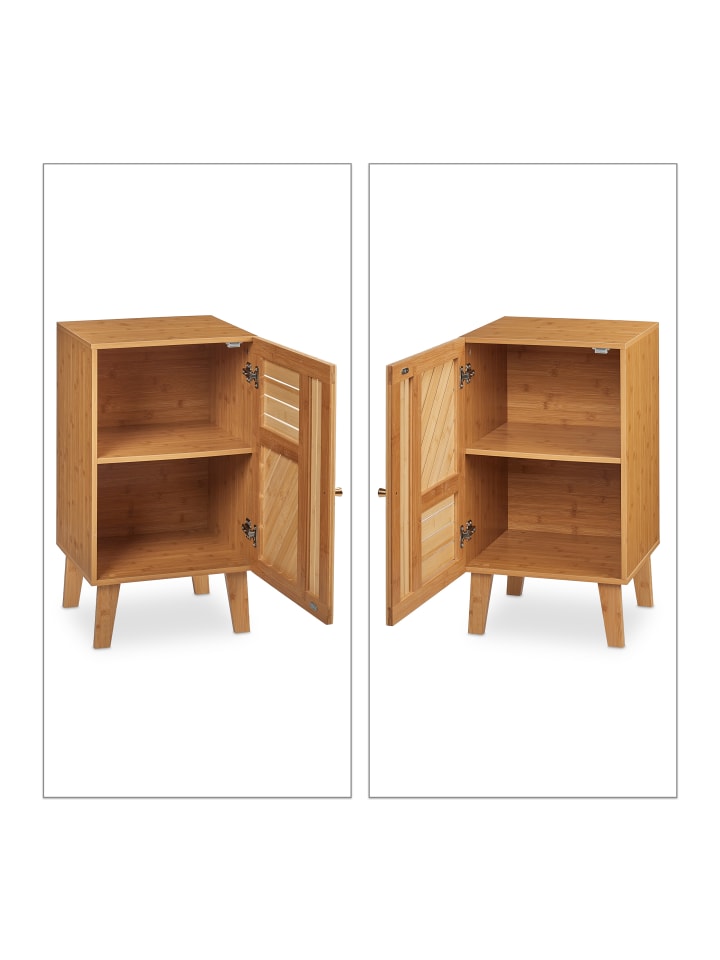 relaxdays Bambus-Badschrank in Natur - (B)40 x (H)70 x (T)37 cm günstig kaufen onesize