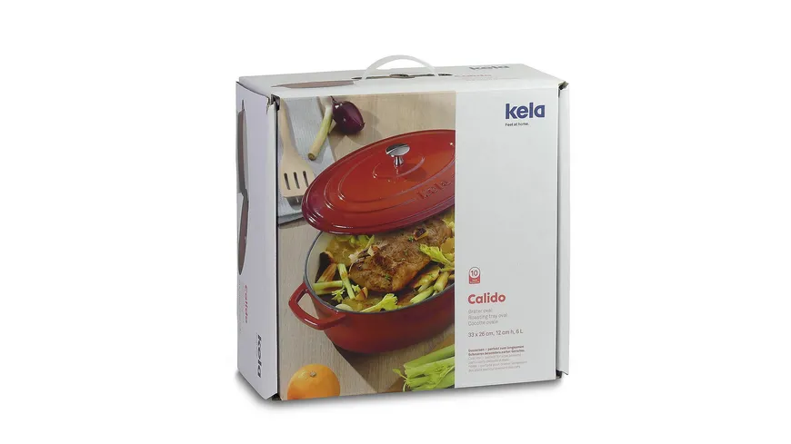 kela Bräter oval Calido 9,3l rot