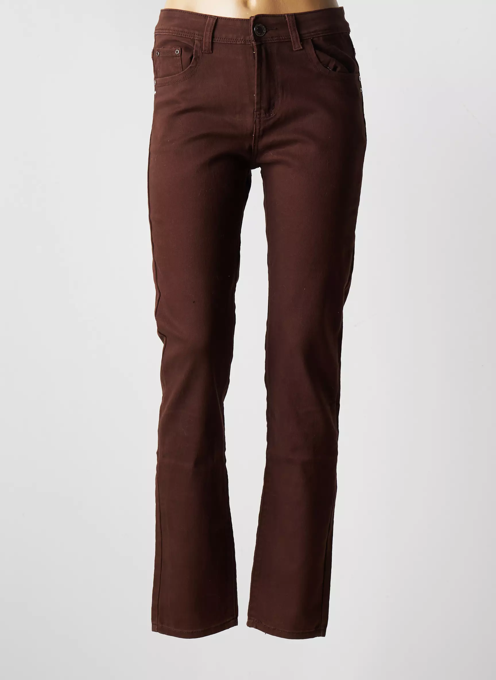 X Max Pantalons Slim Femme couleur marron