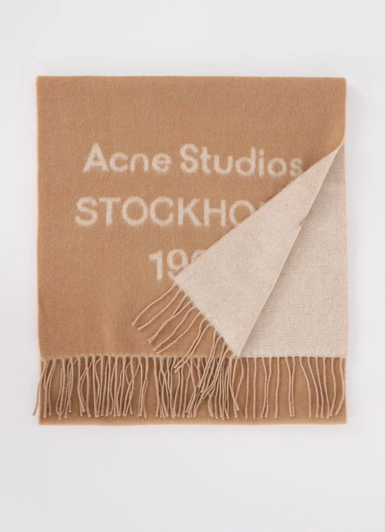 Eșarfă din lână cu franjuri Acne Studios, 180 x 45 cm