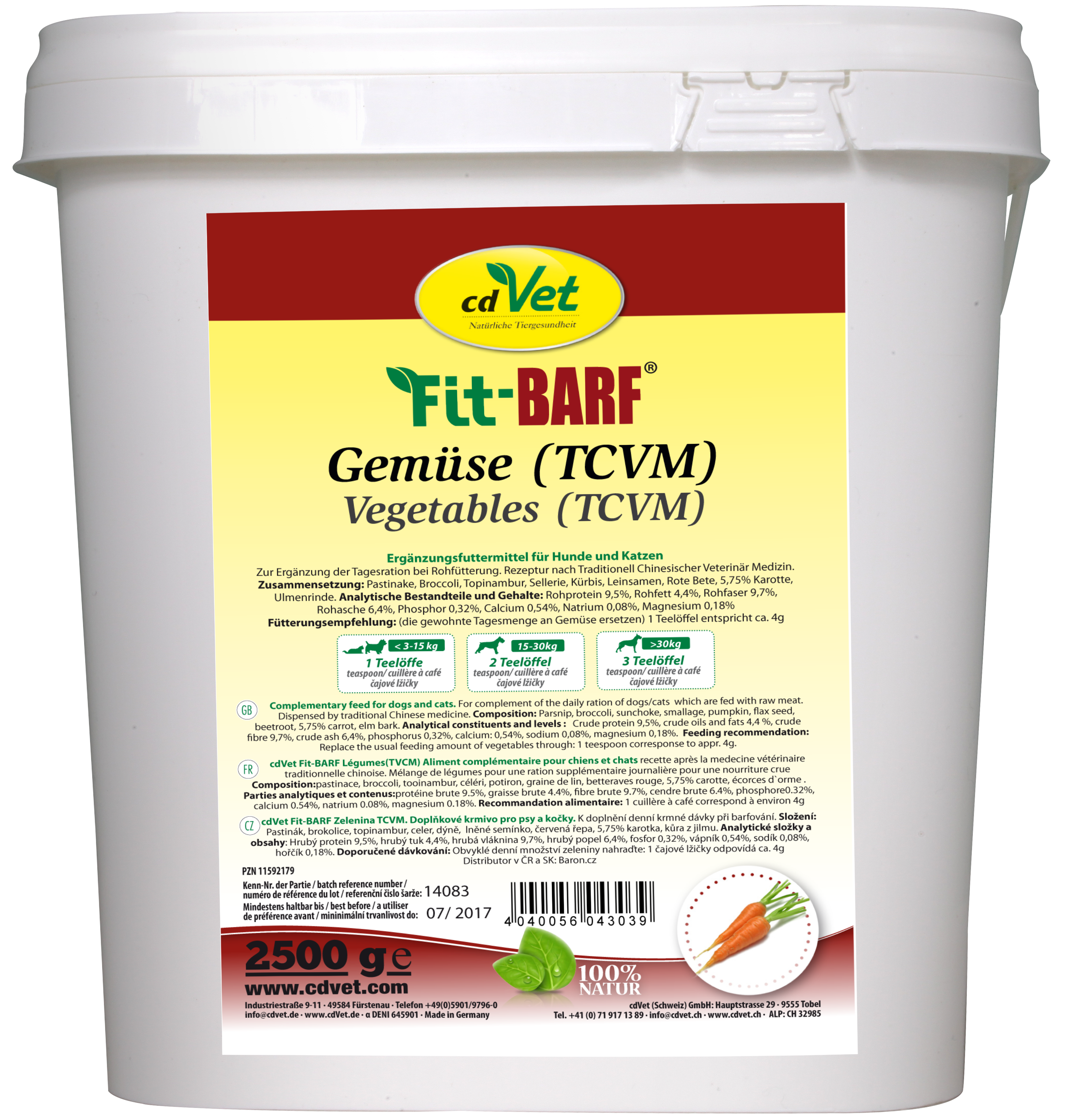 Fit-BARF Ergänzungsfutter & Aufzucht Fit-BARF Gemüse (TCVM) 2,5 kg
