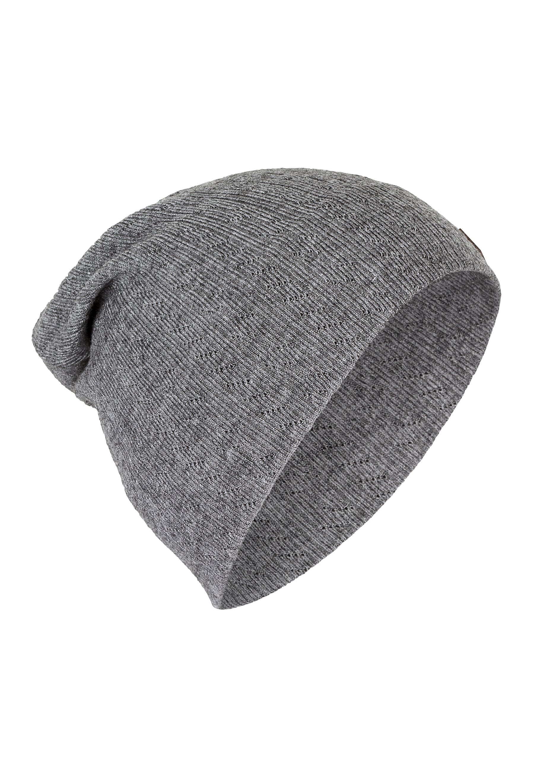 Slouch-Beanie mit Struktur aus Mischgewebe