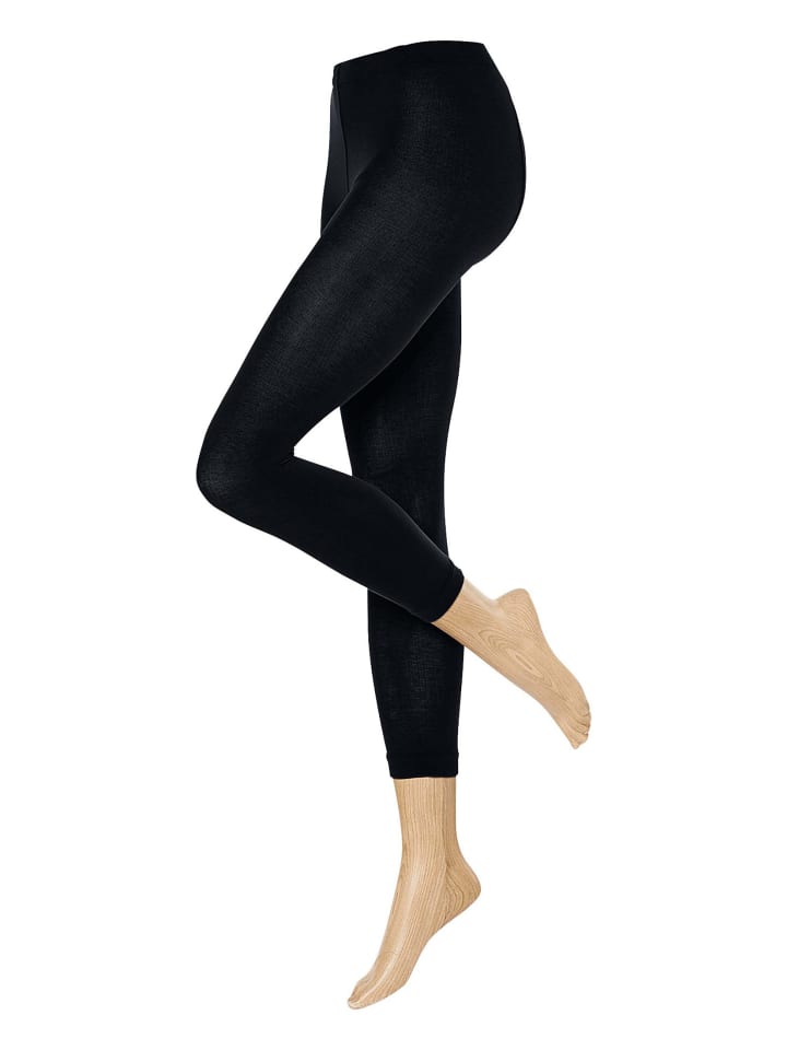 Hessnatur Feinstrumpf-Leggings in schwarz günstig kaufen