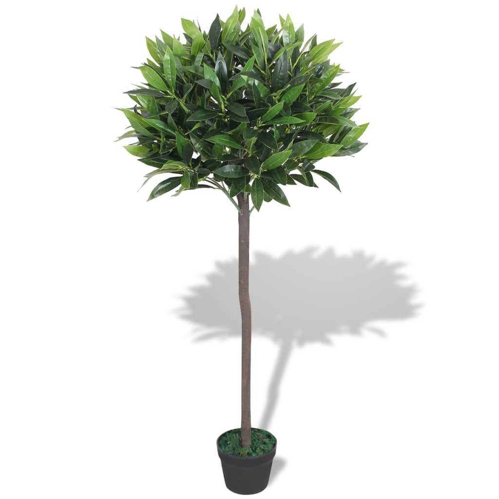 Kunstrasen Künstlicher Lorbeerbaum mit Topf 125 cm Grün, vidaXL, Höhe: 125 mm