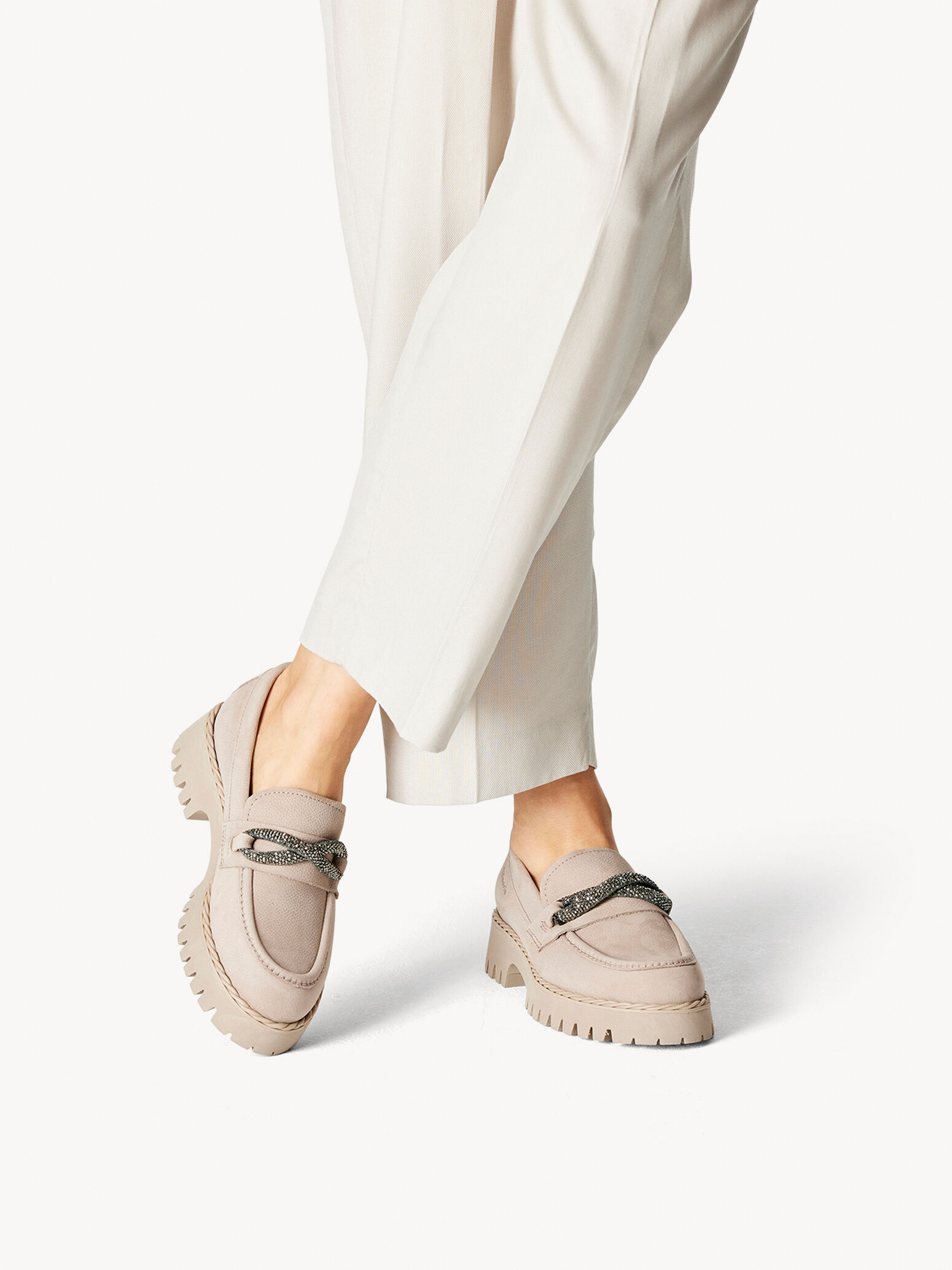 Slipper en cuir - beige